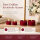 Deluxe Homeart Teelicht 2er Set mit Timerfunktion Bordeaux