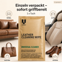 Reinigungstuch für Leder Beige Goldfarben Universalreiniger Einzeltuch
