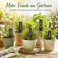 Pflanzenschilder aus Schiefer mit Kreide, 6 Stück