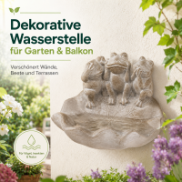 OOTB Vogeltränke aus Beton Frösche