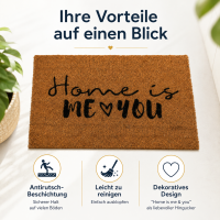 Fußmatte Home is me & you ca. 60 x 40 cm