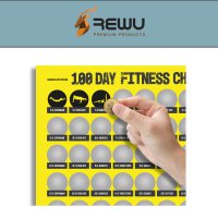 Kratz Poster 100 Tage Fitness Challenge 100 Übungen Wandposter