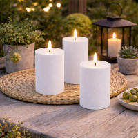 LED Kerze Outdoor Weiß
