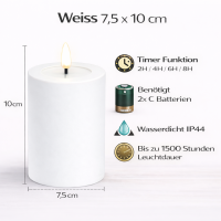Deluxe Homeart LED Kerze Outdoor Weiß