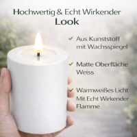 Deluxe Homeart LED Kerze Outdoor Weiß