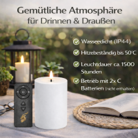 Deluxe Homeart LED Kerze Outdoor Weiß
