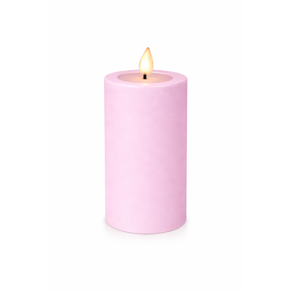 Deluxe Homeart LED Kerze Outdoor Staubiges Rosa