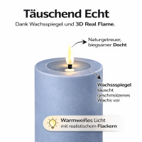 LED Kerze Outdoor Staubiges Blau