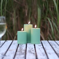 Deluxe Homeart LED Kerze Outdoor Staubiges Blau