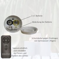 Deluxe Homeart LED Kerze Outdoor Staubiges Blau