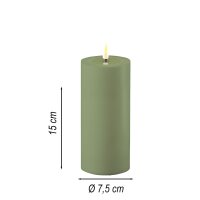 Deluxe Homeart LED Kerze Outdoor Staubiges Blau