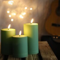 Deluxe Homeart LED Kerze Outdoor Staubiges Blau