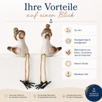 Möwe Simon Kantenhocker 2er Set – maritime Dekofiguren ca. 21 cm