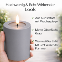 Deluxe Homeart LED Kerze Outdoor Grau