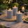 Deluxe Homeart LED Kerze Outdoor Grau