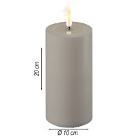 Deluxe Homeart LED Kerze Outdoor Grau