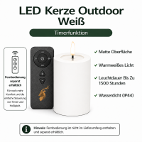 Deluxe Homeart LED Kerze Outdoor Weiß