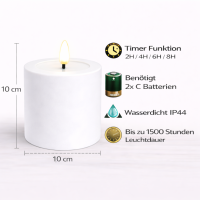 Deluxe Homeart LED Kerze Outdoor Weiß