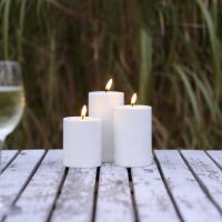 Deluxe Homeart LED Kerze Outdoor Weiß