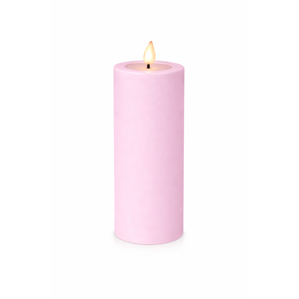 Deluxe Homeart LED Kerze Outdoor Staubiges Rosa