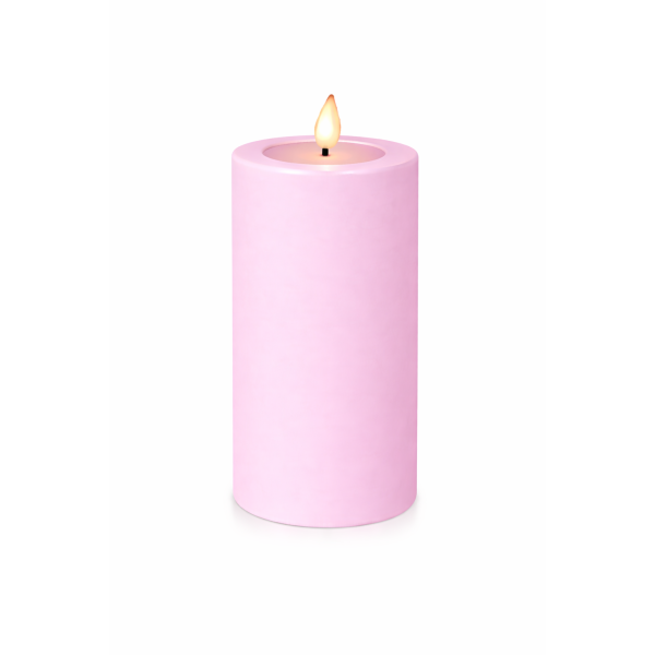 Deluxe Homeart LED Kerze Outdoor Staubiges Rosa