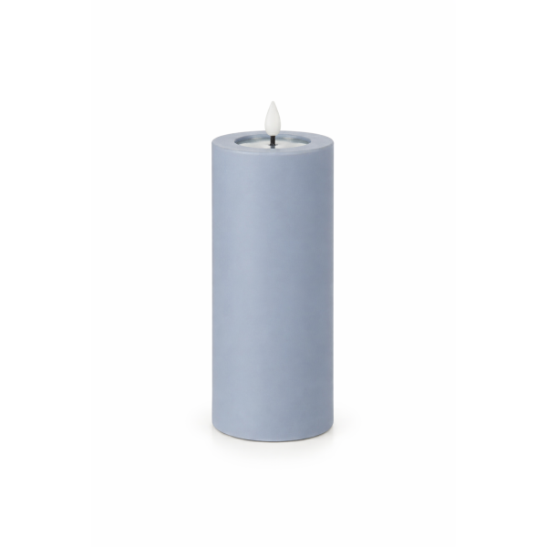 Deluxe Homeart LED Kerze Outdoor Staubiges Blau