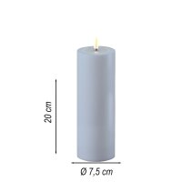 Deluxe Homeart LED Kerze Outdoor Staubiges Blau