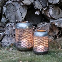 Deluxe Homeart LED Kerze Outdoor Staubiges Blau