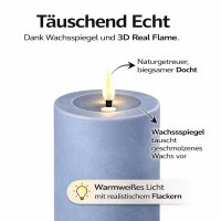 Deluxe Homeart LED Kerze Outdoor Staubiges Blau