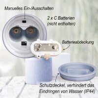 Deluxe Homeart LED Kerze Outdoor Staubiges Blau