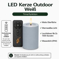 Deluxe Homeart LED Kerze Outdoor Staubiges Blau