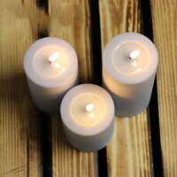 Deluxe Homeart LED Kerze Outdoor Staubiges Blau