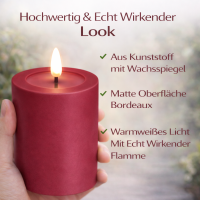 Deluxe Homeart LED Kerze Outdoor Bordeaux