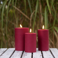 Deluxe Homeart LED Kerze Outdoor Bordeaux