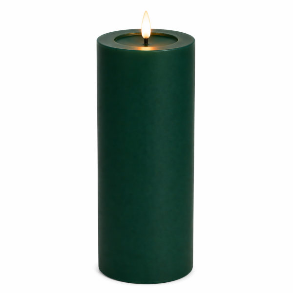 Deluxe Homeart LED Kerze Outdoor Dunkel Grün