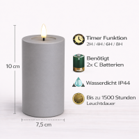 Deluxe Homeart LED Kerze Outdoor Staubiges Sand