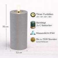 Deluxe Homeart LED Kerze Outdoor Staubiges Sand