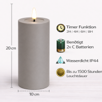 Deluxe Homeart LED Kerze Outdoor Staubiges Sand