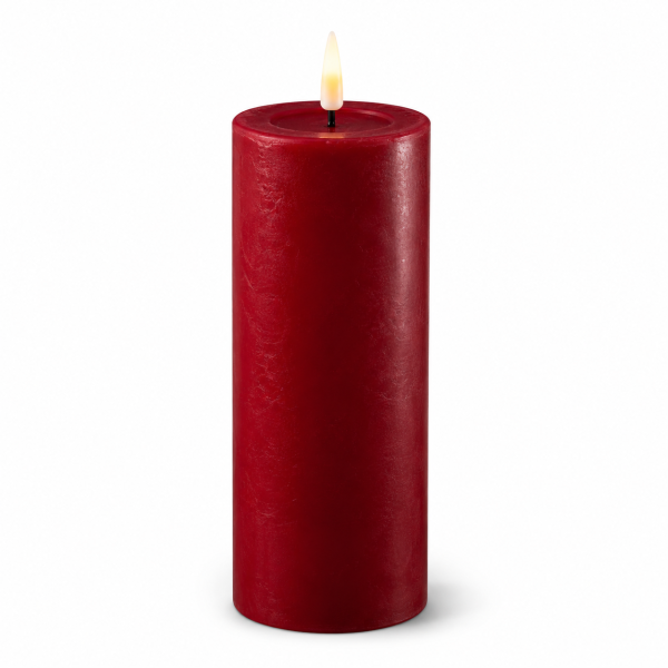 Deluxe Homeart LED Kerze mit Timerfunktion Bordeaux