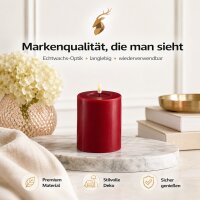 Deluxe Homeart LED Kerze mit Timerfunktion Bordeaux