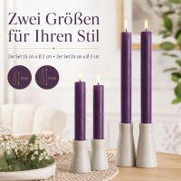 LED Kerze mit Timerfunktion Dunkel Lila