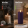 Deluxe Homeart LED Kerze mit Timerfunktion Dunkel Lila
