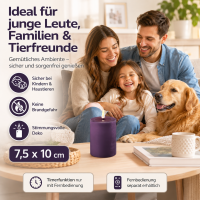 Deluxe Homeart LED Kerze mit Timerfunktion Dunkel Lila
