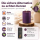 Deluxe Homeart LED Kerze mit Timerfunktion Dunkel Lila