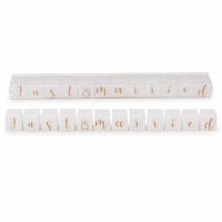 OOTB Just Married Kerzenwürfel Set weiß-gold – 12 Stück, je 3 x 3 x 3 cm