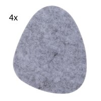 Filz-Tischset 2x Telleruntersetzer 2x Bestecktasche 4x Getränkeuntersetzer Grau