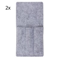 Filz-Tischset 2x Telleruntersetzer 2x Bestecktasche 4x Getränkeuntersetzer Grau