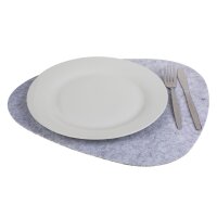 Filz-Tischset 2x Telleruntersetzer 2x Bestecktasche 4x Getränkeuntersetzer Grau