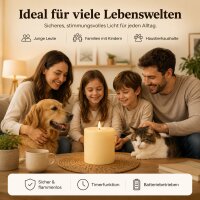 Deluxe Homeart LED Kerze mit Timerfunktion Creme
