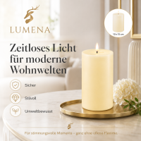 Deluxe Homeart LED Kerze mit Timerfunktion Creme